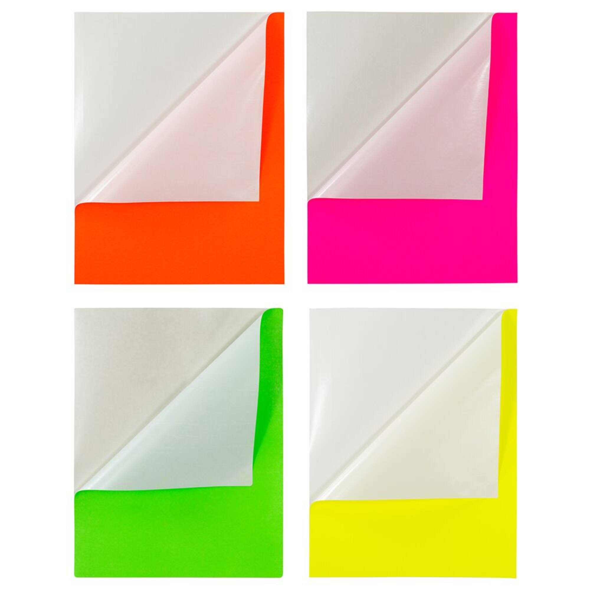 JAM Paper Assorted Neon Full Sheet Shipping Labels, 8.5" x 11"